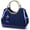 Navy, variant on Charm Glossy Metal Grip Structured Shoulder Handbag Women Satchel