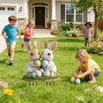 thumbnail image 6 of Easter Bunny Garden Insert, Easter Bunny Egg Outdoor Garden Yard Art, 11.8×7.8 Inch Waterproof Sun-Proof Holiday Landscaping Sign for Flower Bed Courtyard, 6 of 6