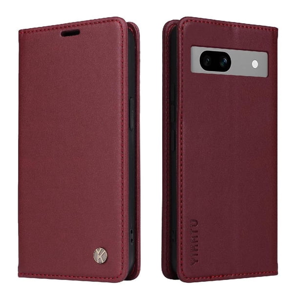 Funda para Google Pixel 7A Estuche de Cuero PU Tipo Cartera con Ranuras para Tarjetas y Cierre Magnético