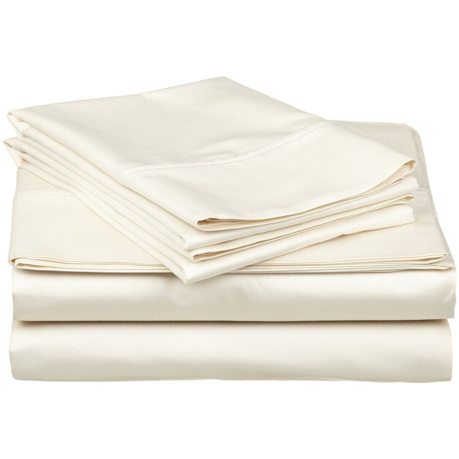 Impressions 800 Thread Count Ivory Combed Cotton Oversized King Sheet Set 
