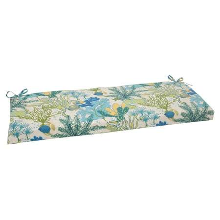 Pillow Perfect Splish Splash Blue 45 in. Bench Cushion