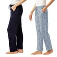 thumbnail image 2 of Lucky Brand Women's 2-Pack Lightweight Ultra Soft Star Print Relaxed Fit Lounge Pj Pants, 2 of 5