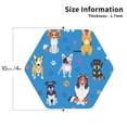 thumbnail image 2 of Yiaed Cute Dogs Print Leather Coasters for Drinks - Cup Coasters Coffee Table Kitchen Table Bar, Home & Office Gifts Handmade Drink Coasters-Hexagon, 2 of 6