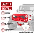 thumbnail image 4 of AMERICAN MODIFIED Hawke Front Grille for 2007-2018 Jeep Wrangler JK, Red, 4 of 9