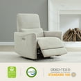 thumbnail image 4 of CHITA Electric Power Recliner Swivel Glider Set of 2, Upholstered Fabric Nursery Chair Living Room Reclining Sofa Chair, Dove, 4 of 13