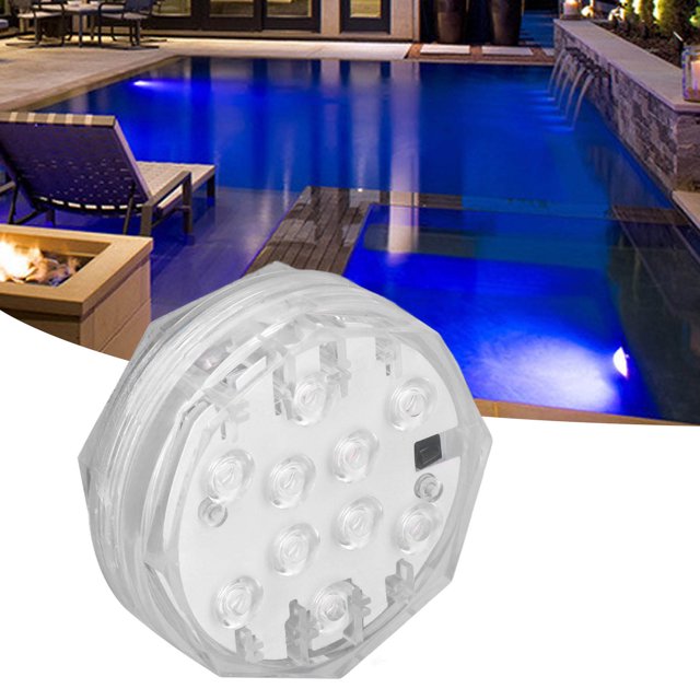 Spptty Underwater Lights With Remote,RGB Underwater Spot Light With Remote Control Submersible LED Light IP68 Waterproof For Aquarium Pond,Multi Color Submersible Light