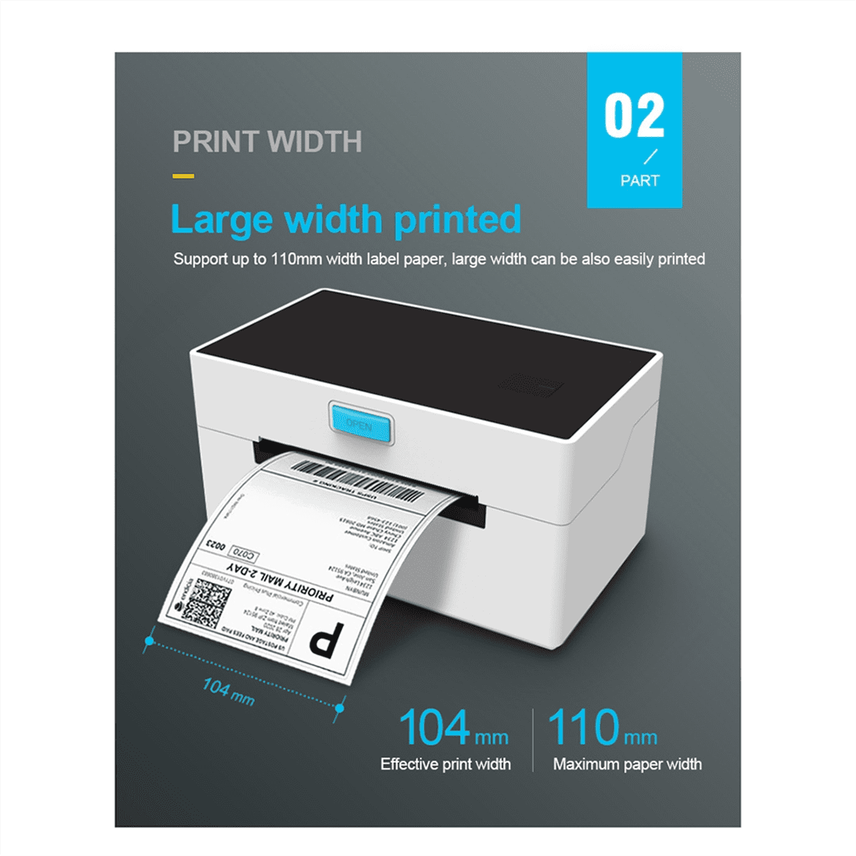 Thermal Label Printer for Shipping Label Maker Express Barcode Sticker USB Thermal Desktop Printer US PLUG