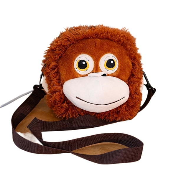 Gorilla ape figurine, realistic small monkey bag, plush toy