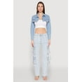 thumbnail image 3 of Womens Daisy Denim Frayed Bolero Jacket, 3 of 5