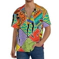 thumbnail image 3 of Naloa Dancing African Womans Men's Loose Fit Cuban Collar Short-Sleeve Shirt with Button-down and Chest Pocket for Everyday Wear Outings - Small, 3 of 7