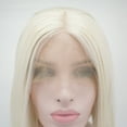 thumbnail image 4 of Unique Bargains Lace Front Wigs for Women 12" Beige Medium Long Straight Bob with Wig Cap, 4 of 8