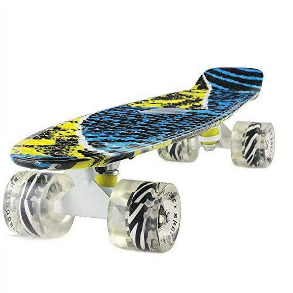 Monopatín para Niños de 22 Pulgadas Completo Mini Cruiser para Niños y Niñas Principiantes Adolescentes y Adultos de Paw Patrol (Cebra)
