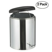 Witt 2240SS Stainless Steel Step On Metal Biohazard Waste Container, 4gal Capacity, 11-1/2" Diameter x 16" Height, (Set of 2)