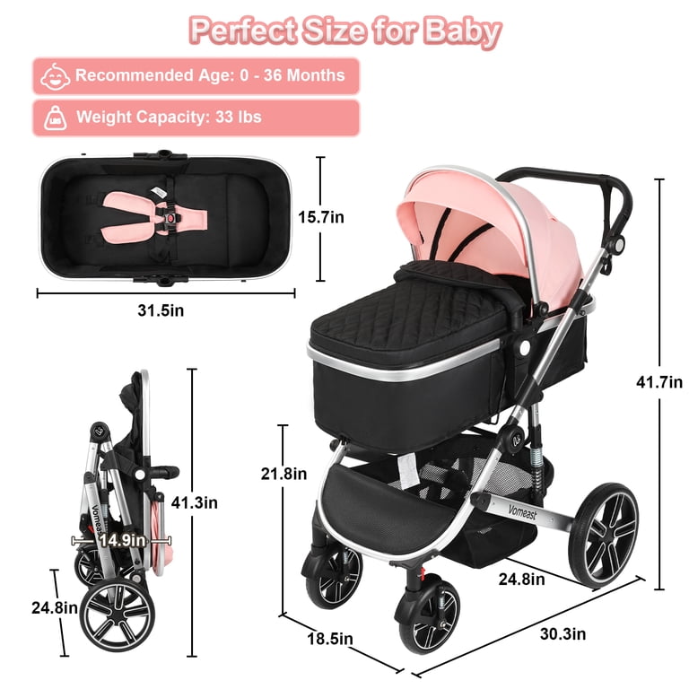 nuna all in one stroller TRVL LX Granite bays SIZE:7.5 (25.0) Baggallin HAVE IT ALL wheel suspension