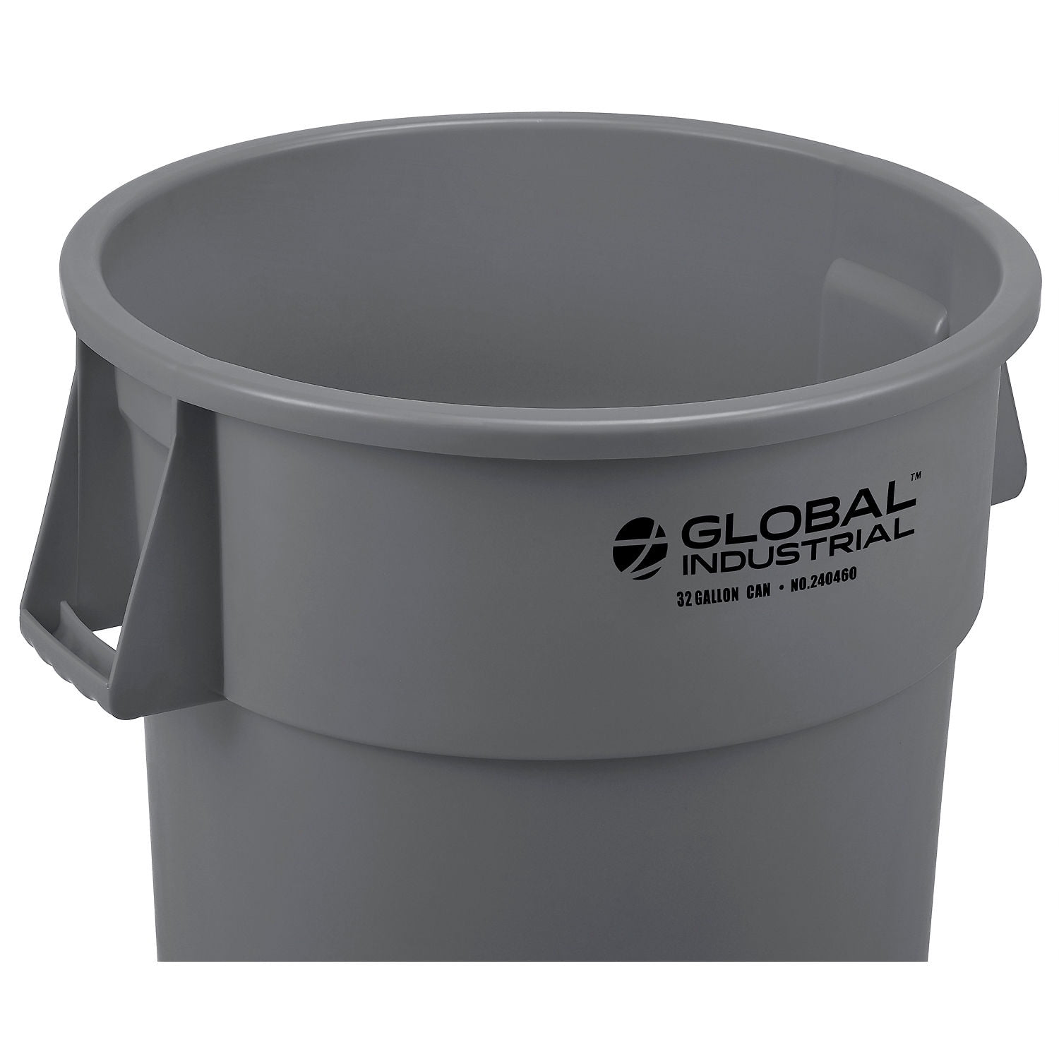 Global Industrial 32 Gallon Garbage Can - Trash Container Gray
