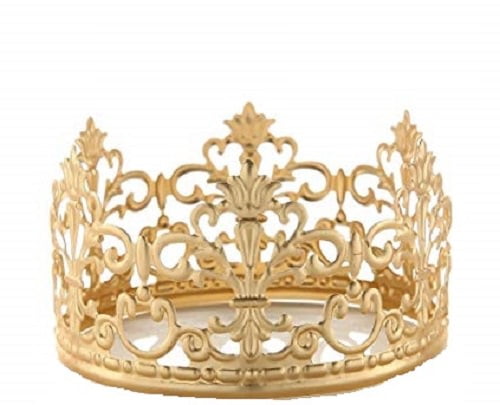 BESTONZON 1PC Tiara Crown Gold Elegant Cake Decoration Crown for Party Birthday