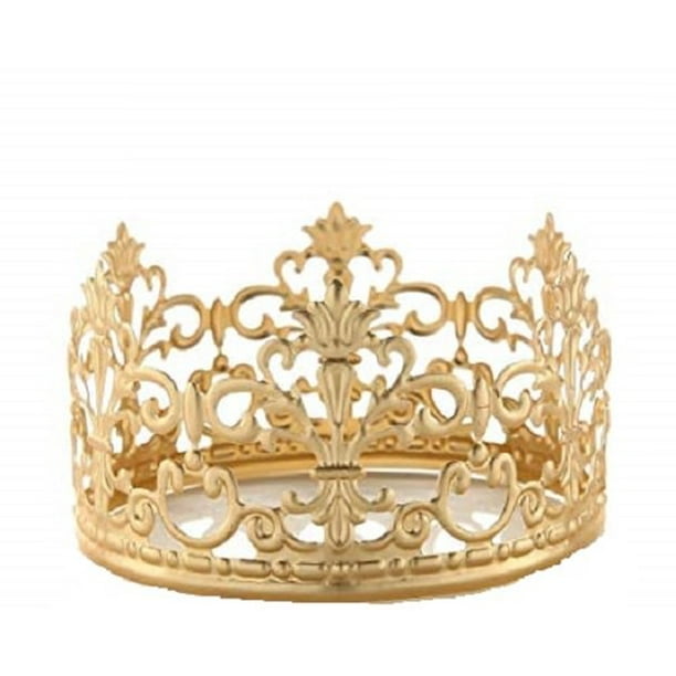 Princess Gold Crown Cake Topper Vintage Crown Small Gold Wedding Cake Top Walmart Com