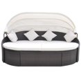 thumbnail image 4 of vidaXL Daybed Round Outdoor Patio Lounge Bed with Canopy for Lawn Poly Rattan, 4 of 11