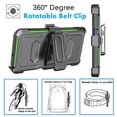 thumbnail image 4 of Tekcoo Cases for Samsung Galaxy A15 5G, [Buit-in Screen Protector] Combo Holster Belt Clip [Heavy Duty] [Kickstand] Full-Body Rugged Holster Case -Green, 4 of 10