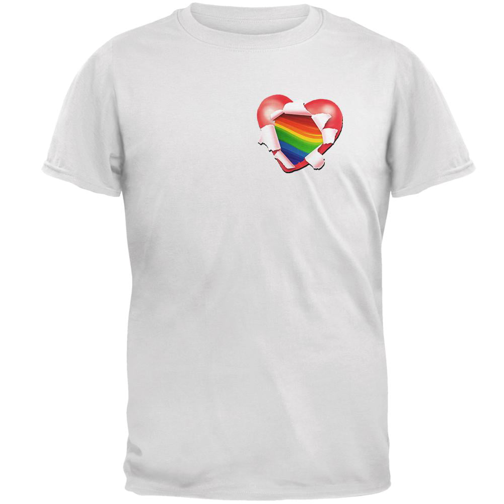 Old Glory - LGBT Heart Full of Pride Mens T Shirt White 5X-LG - Walmart ...