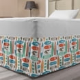 thumbnail image 1 of Surfboard Bed Skirt, Colorful Surfing Sea Pattern Summer Travel Illustration in Retro Colors, Elastic Bedskirt Dust Ruffle Wrap Around for Bedding Decor, 4 Sizes, Multicolor, by Ambesonne, 1 of 2