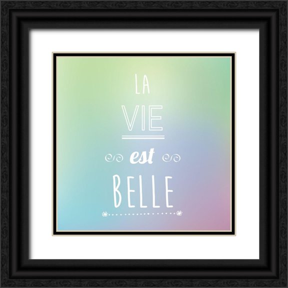 Braun Studio 12x12 Black Ornate Wood Framed with Double Matting Museum Art Print Titled - La vie est belle