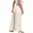 thumbnail image 5 of Cueply Womens Wide Leg Pants Plus Size Elastic Tie Knot Lounge Pants Loose Trousers with Pockets, 5 of 5