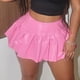 thumbnail image 4 of Falda plisada de cuero para mujer: color liso, poliéster elástico, diseño en línea A, para trabajo informal y ropa de fiesta, 4 of 8