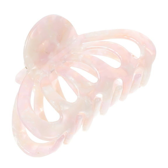 STRANDCHIC Pink Hawaiian Boho Acetate Claw Hairclip for Girls, 1 Set Stylish Hair Accessory
