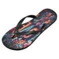 thumbnail image 2 of YAZAOOSummer Flip Flops Creatively Floral Love Mosaic Simple Beach Sandals, 2 of 8