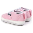 thumbnail image 5 of Baby Canvas Shoes Infant Girls Boys Sneakers Toddler First Walkers Slip On Newborn Crib Shoes(6-12 Months,Pink), 5 of 6