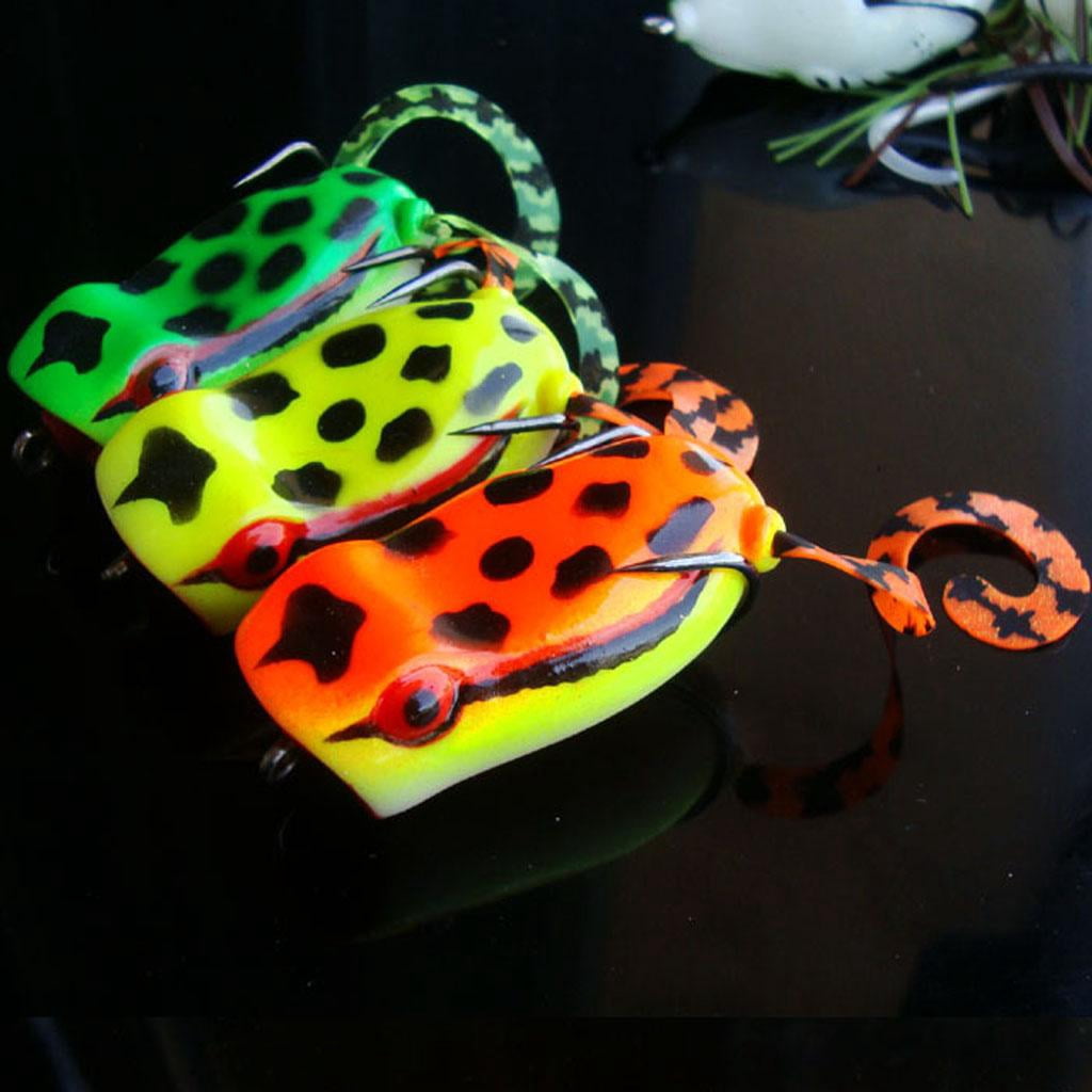 simhoa 6xFrog Lure Fishing Lures Crankbait Hooks Bass Baits Tackle Red