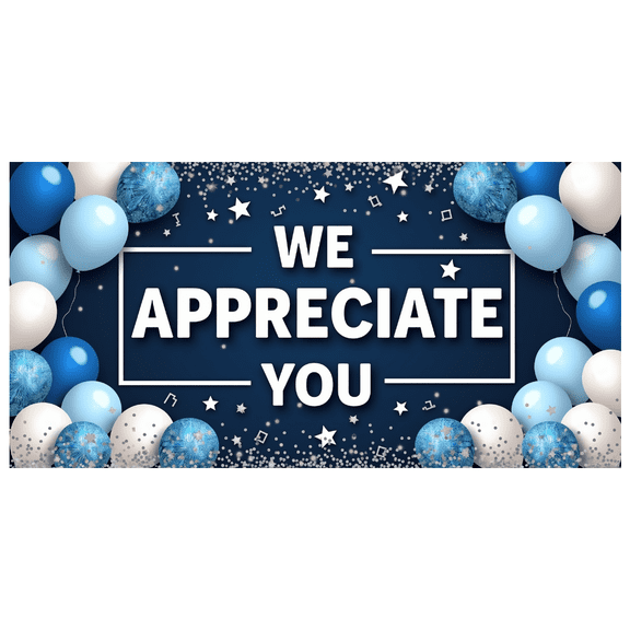 Decorative Banner Appreciation Event Balloon Design Corporate Celebration for Employee Recognition Indoor Event Party Decoration