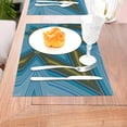 thumbnail image 5 of YFYANG Washable Heat-Resistant Placemats, 70% PVC/30% Polyester, Blue Mandala Pattern Kitchen Table Mat, 12" x 18" 4 Piece, 5 of 6