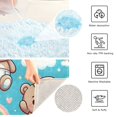 thumbnail image 4 of Toilet Rug Set Non-Slip Bathroom Rugs Soft Plush Machine Washable Contour Bath Mat Bear with Hat and Rainbow 24x20/24x16, 4 of 9