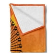 thumbnail image 2 of Ferris Wheel Soft Flannel Fleece Throw Blanket, Silhouette Cityscape at Sunset with Ferris Wheel in Shadow, Cozy Plush for Indoor and Outdoor Use, 70" x 90", Burnt Orange Orange, by Ambesonne, 2 of 5