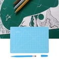 thumbnail image 3 of Juego de herramientas para tallar manualidades DIY, almohadilla de corte A5, cuchillo lápiz para escultura de madera y regla de aluminio (#5), 3 of 9