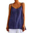 thumbnail image 2 of Womens Tank Tops Summer Casual Sleeveless V Neck Camisole Loose Fit Spaghetti Strap Cami Shirts, 2 of 2