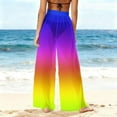 thumbnail image 6 of Ailaofu Women Sheer Mesh Pants See Through Bikini Bottom Swimsuit Cover up Wide Leg Beach Pants, 6 of 7