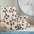 thumbnail image 3 of FOR U DESIGNS Dog Paw Leopard Print Recliner Chair Covers 4-Pieces Stretch Recliner Couch Covers Comfortable Sofa Couch Cover Furniture Protector Home Decor Accessories, 3 of 8