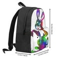 thumbnail image 3 of XMXY Backpack Laptop Bag for Women, Lightweight Backpack for Travel School Bookbag Casual Work Bunny Rabbit Easter Backpack Black, 3 of 8