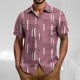 thumbnail image 1 of Blusa y camisa de manga corta con cuello vuelto para hombre, blusa informal holgada con botones y cuello vuelto, blusa de poliéster para hombre, 1 of 5