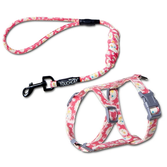 Touchcat 'Radi-Claw' Durable Cable Cat Harness and Leash Combo