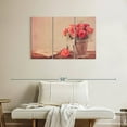 thumbnail image 2 of Elephant Stock Vintage Roses Wall Art - Horizontal Multi Panel Canvas - Living Room Wall Decor - Love Multi Panel - Beige And Pink Decor - 38" x 24", 2 of 4