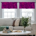 thumbnail image 4 of LALILO Kitchen Curtain Valance Purple Ink Marbling Marble Rod Pocket Window Curtain 52"x 18" Set of 2, 4 of 5
