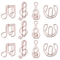 thumbnail image 1 of CIMAXIC 12pcs Creative Musical Notes Instrument Style Paper Clips Bookmarks Mixed Style,1.06"X0.98"X0.04", 1 of 5