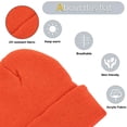 thumbnail image 4 of Gorro de punto para mujer Gorro de invierno acrílico para mujer Gorro de punto unisex con puños suaves y cálidos, 4 of 7