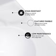 thumbnail image 4 of Pemberly Row 19" Cultured Marble Single Bowl Vanity Top in Solid White, 4 of 8