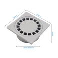 thumbnail image 2 of Square Grate Snap-In Strainer for Shower Drains, PVC Siphon Lid with Efficient Drainage for Yards, Driveways & Patios, 150x150mm Gray Design, 2 of 5