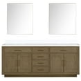 thumbnail image 2 of Grey Oak 84" W X 22" D Double Bath Vanity With Quartz Top & 36" Mirrors - Soft Close, Plywood, Solid Wood Structure 84in In 36in Filled, Cabinet, 2 of 4